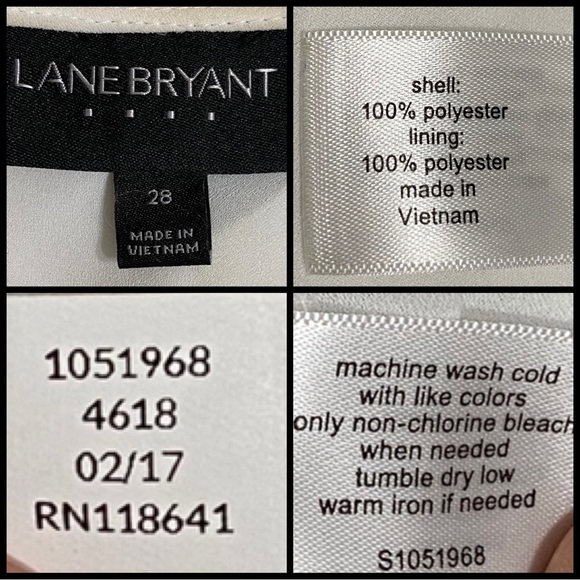 Lane Bryant Womens Lemon Pattern Swing Sleeveless DoubleLayer Shell Tank size 28 - Picture 7 of 7